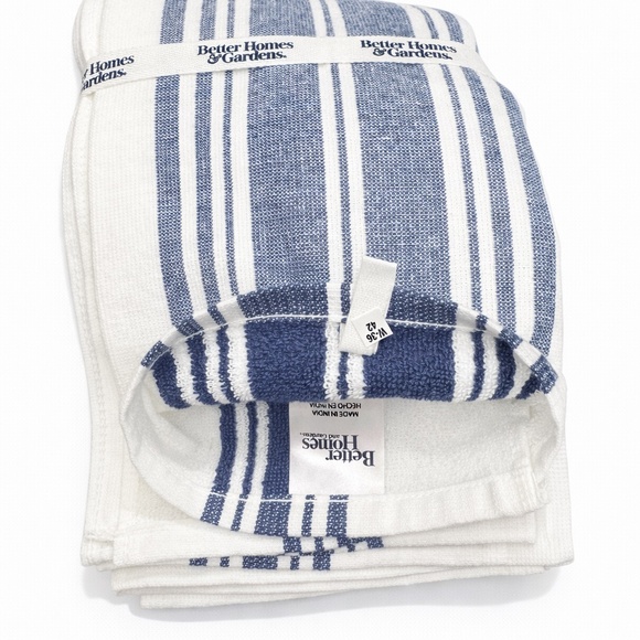 Better Homes & Gardens 3-Piece Oversized Kitchen Towel Set Washed Indigo, NWT - Picture 4 of 4